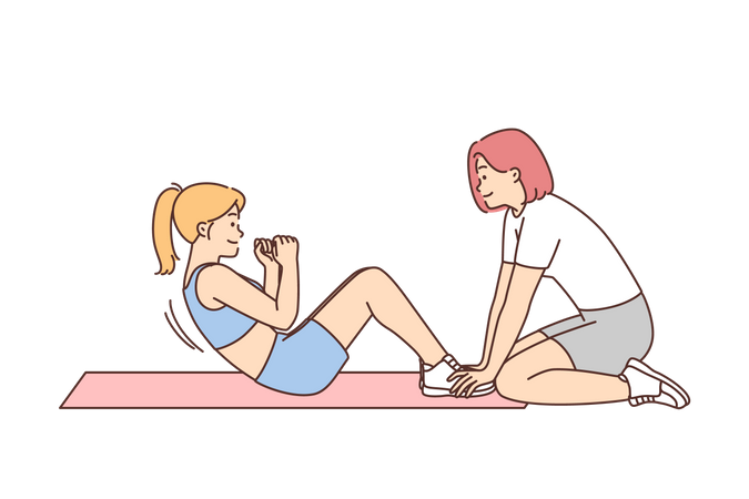 Girl exercising  Illustration