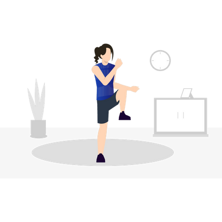 Girl exercising  Illustration