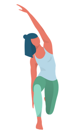 Girl exercising  Illustration