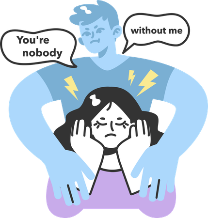 Girl faces sexual harassment  일러스트레이션