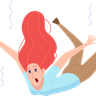 girl falling illustration free download