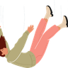 illustrations of girl falling
