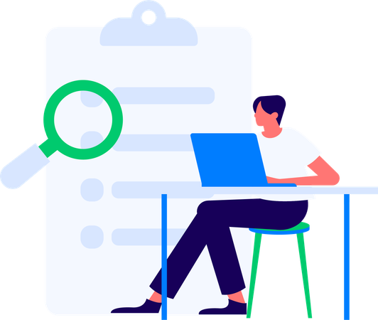 Girl filling Customer Feedback Form  Illustration