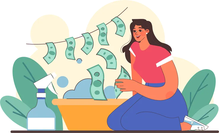 Girl filling tax  Illustration