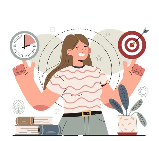 Hyperfocus Idea How To Become More Efficient With Attention Borders There Should Be Only Two Key Thoughts Intense Form Of Mental Concentration Flat Vector Illustration Illustration