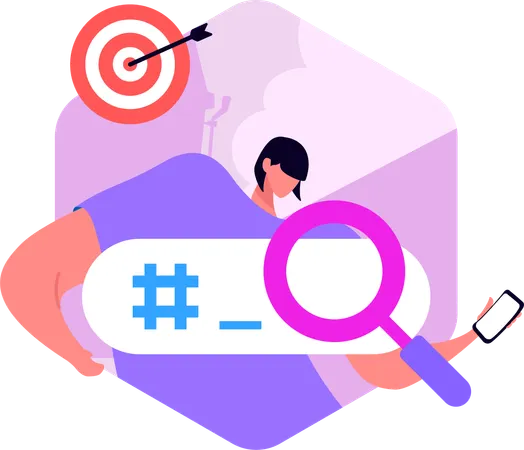 Girl Following Trends  Illustration