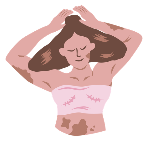 Girl for breast cancer awareness  Illustration