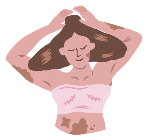 Girl for breast cancer awareness  Illustration