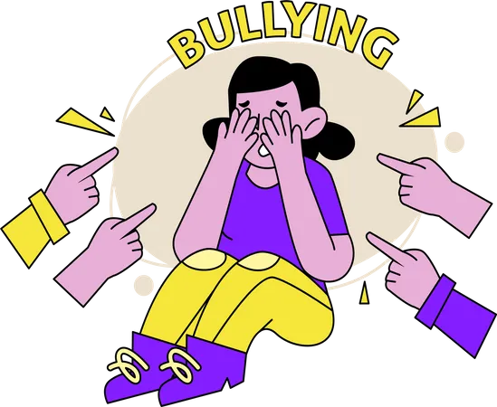 Girl Get Bullying  Illustration