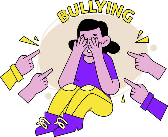 Girl Get Bullying  Illustration