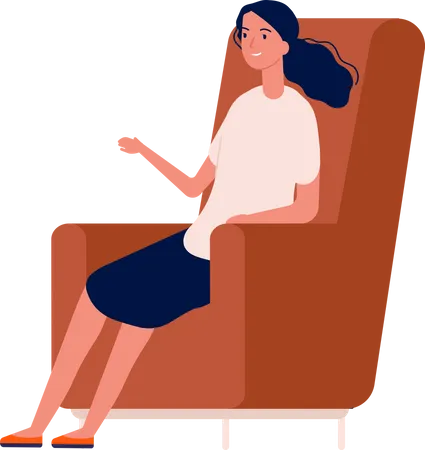 Girl getting psychotherapy  Illustration