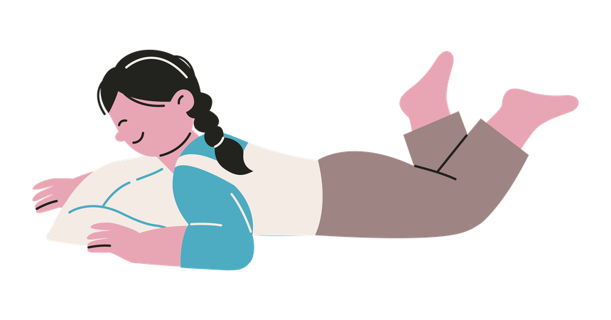 Girl Getting Some Rest  Illustration