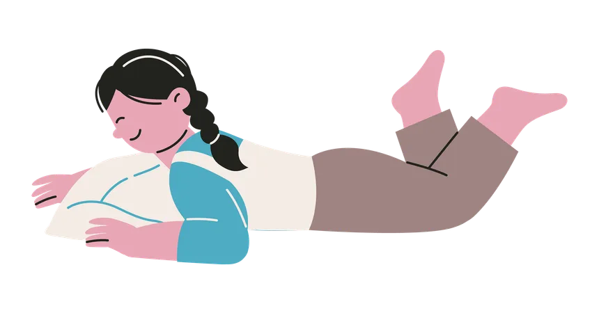 Girl Getting Some Rest  Illustration