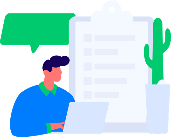 Girl Giving Customer Engagement  Illustration