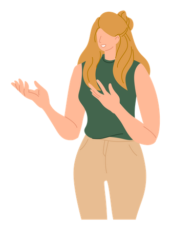 Girl giving instructions  Illustration