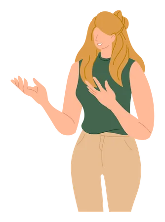 Girl giving instructions  Illustration