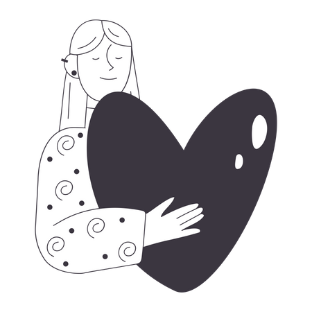 Girl giving like on social media  Illustration