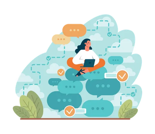 Listen To Other Opinion People Feedback To Improve Work Quality Communication And Collaboration Skill Development Flat Vector Illustration Illustration