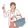illustration for shopping girl