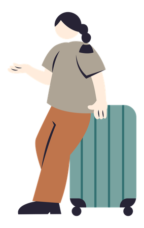 Girl going on vacation  Illustration