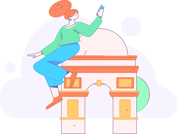 Girl going to travel  Illustration