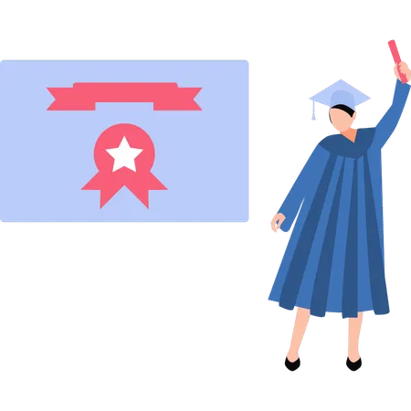 The Girl Has A Degree Illustration