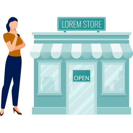 Girl has opened shop in her own name  Illustration