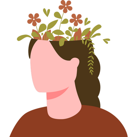 Girl has peace of mind  Illustration