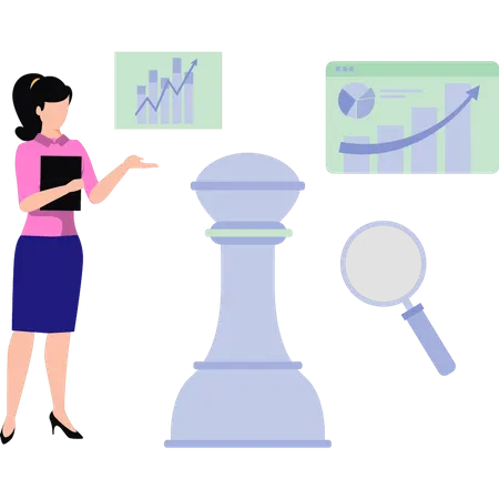 The Girl Has A Business Plan Illustration