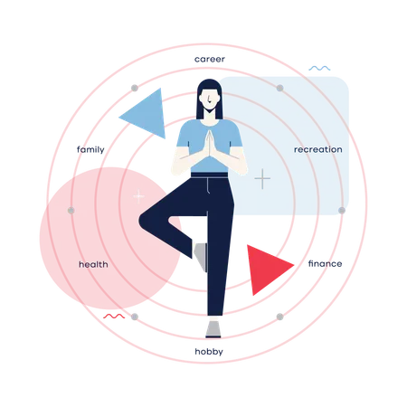 Work Life Balance Concept Career And Personal Life On A Scales Equilibrium Between Rest And Job Abstract Comparison Of Time Spent Flat Vector Illustration 일러스트레이션