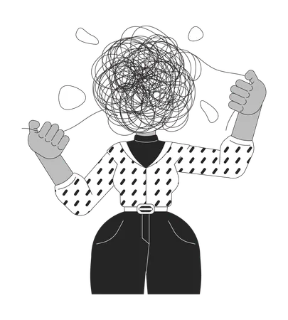 Girl having Mental health struggle  Illustration