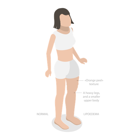 Girl having Overweight Issues  Illustration