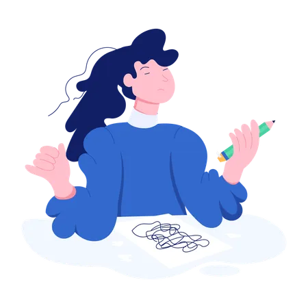 Girl having relaxing therapy  Illustration