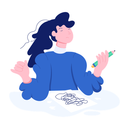 Girl having relaxing therapy  Illustration
