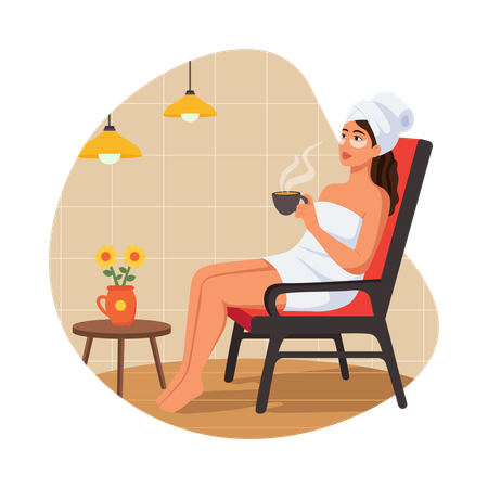 Girl having Skin Treatment Consultation  Illustration