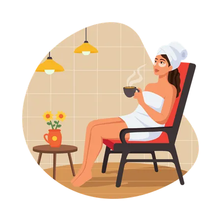 Girl having Skin Treatment Consultation  Illustration