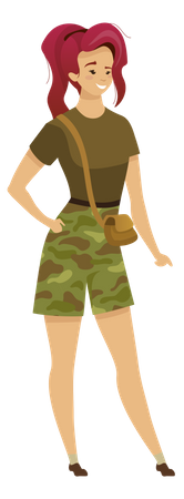 Girl hiker  Illustration