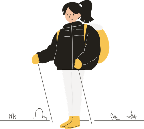 Girl Hiking  일러스트레이션