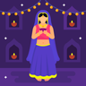 bengali sari illustration free download