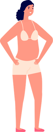 Girl in bikini  Illustration