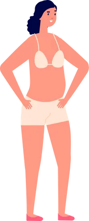 Girl in bikini  Illustration