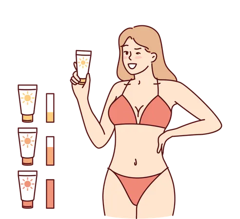 Girl in bikini  Illustration