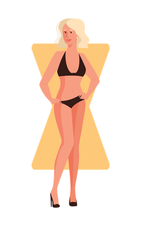 Girl in bikini  Illustration