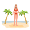 bikini girl illustration free download