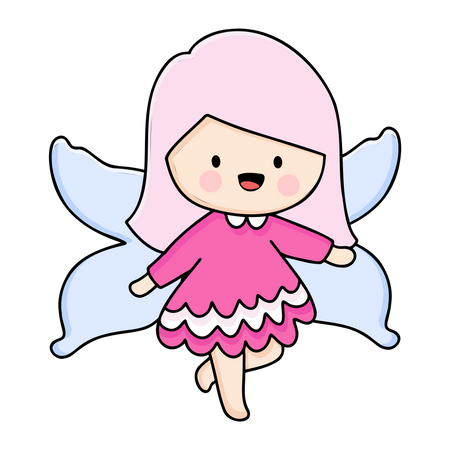 Girl In Fairy Costume  Illustration