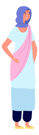 Girl in hijab  Illustration