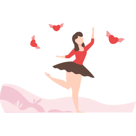 Girl in love  Illustration