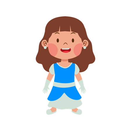 Girl in Princess costume  Illustration