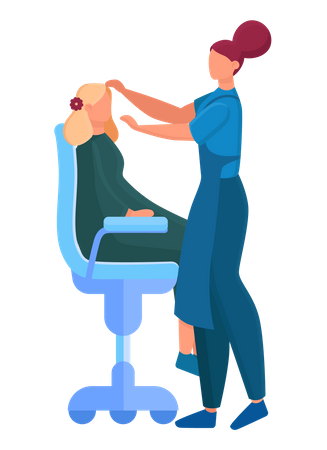 Girl in salon  Illustration