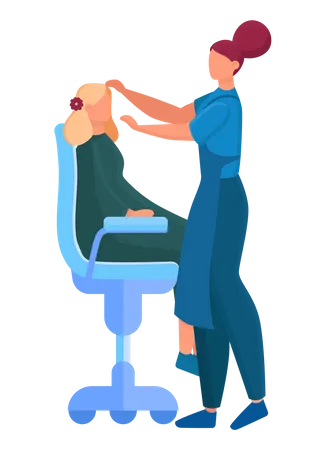 Girl in salon  Illustration